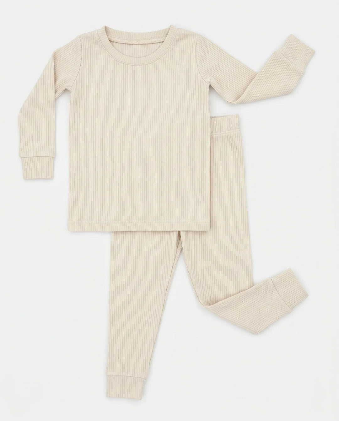 Ribbed Bamboo Two Piece Long Sleeve Pajama Set