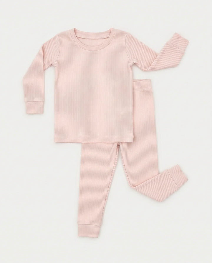 Ribbed Bamboo Two Piece Long Sleeve Pajama Set