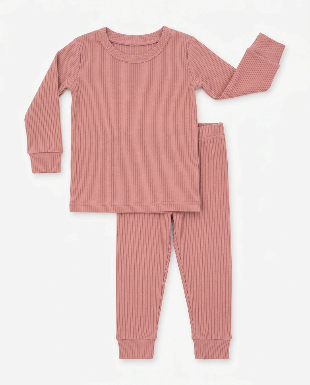 Ribbed Bamboo Two Piece Long Sleeve Pajama Set