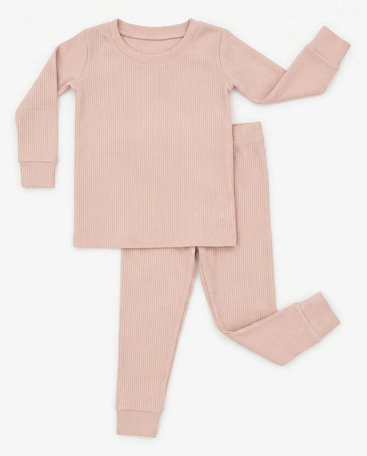 Ribbed Bamboo Two Piece Long Sleeve Pajama Set