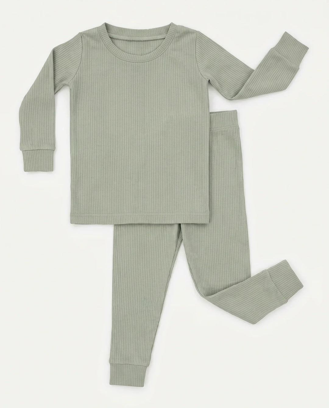 Ribbed Bamboo Two Piece Long Sleeve Pajama Set