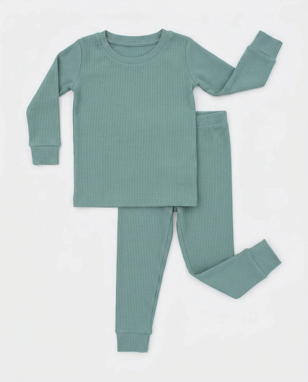 Ribbed Bamboo Two Piece Long Sleeve Pajama Set