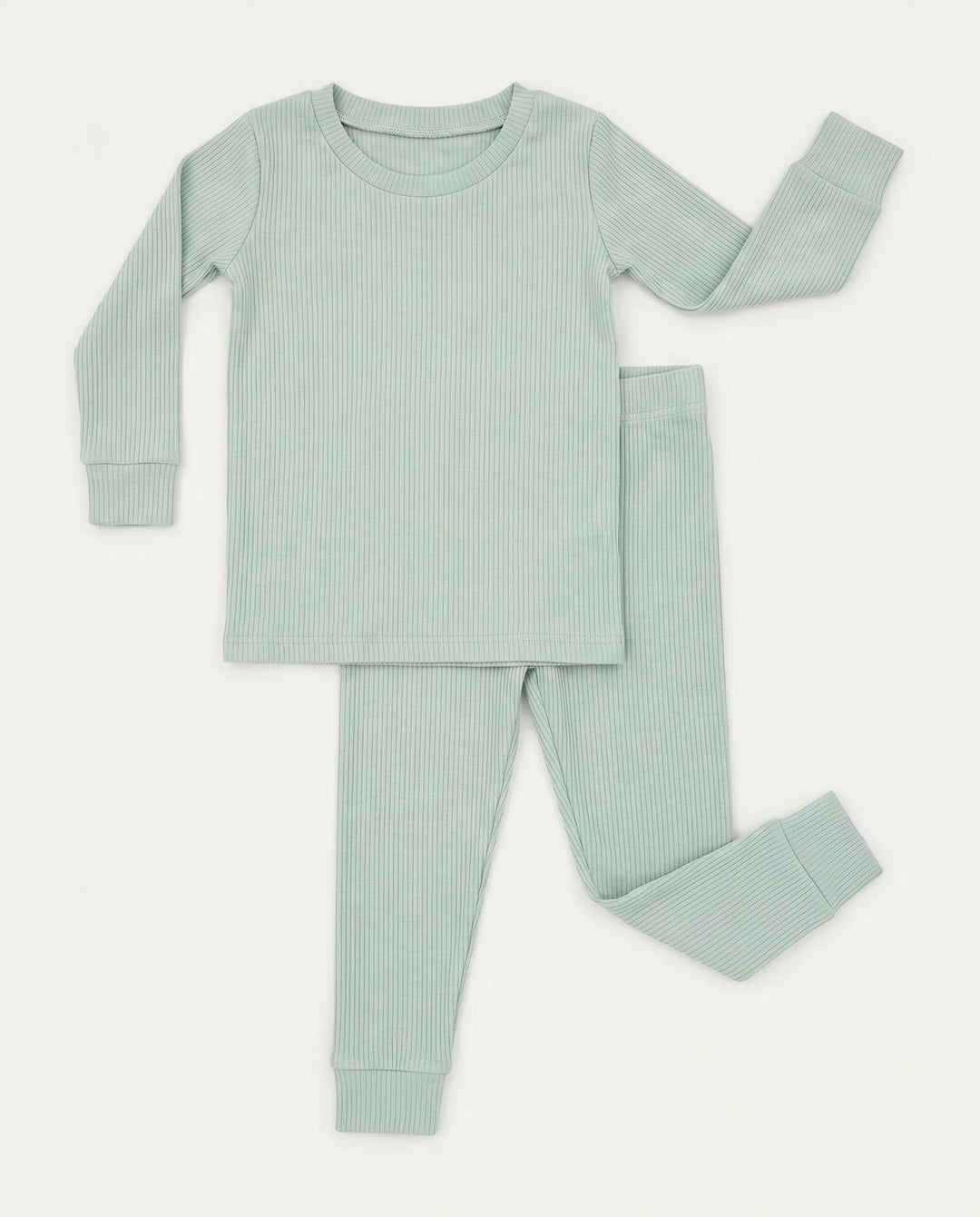 Ribbed Bamboo Two Piece Long Sleeve Pajama Set