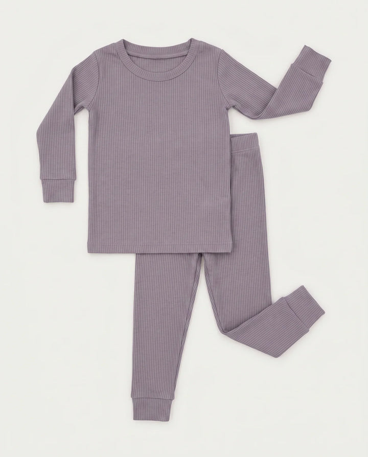 Ribbed Bamboo Two Piece Long Sleeve Pajama Set