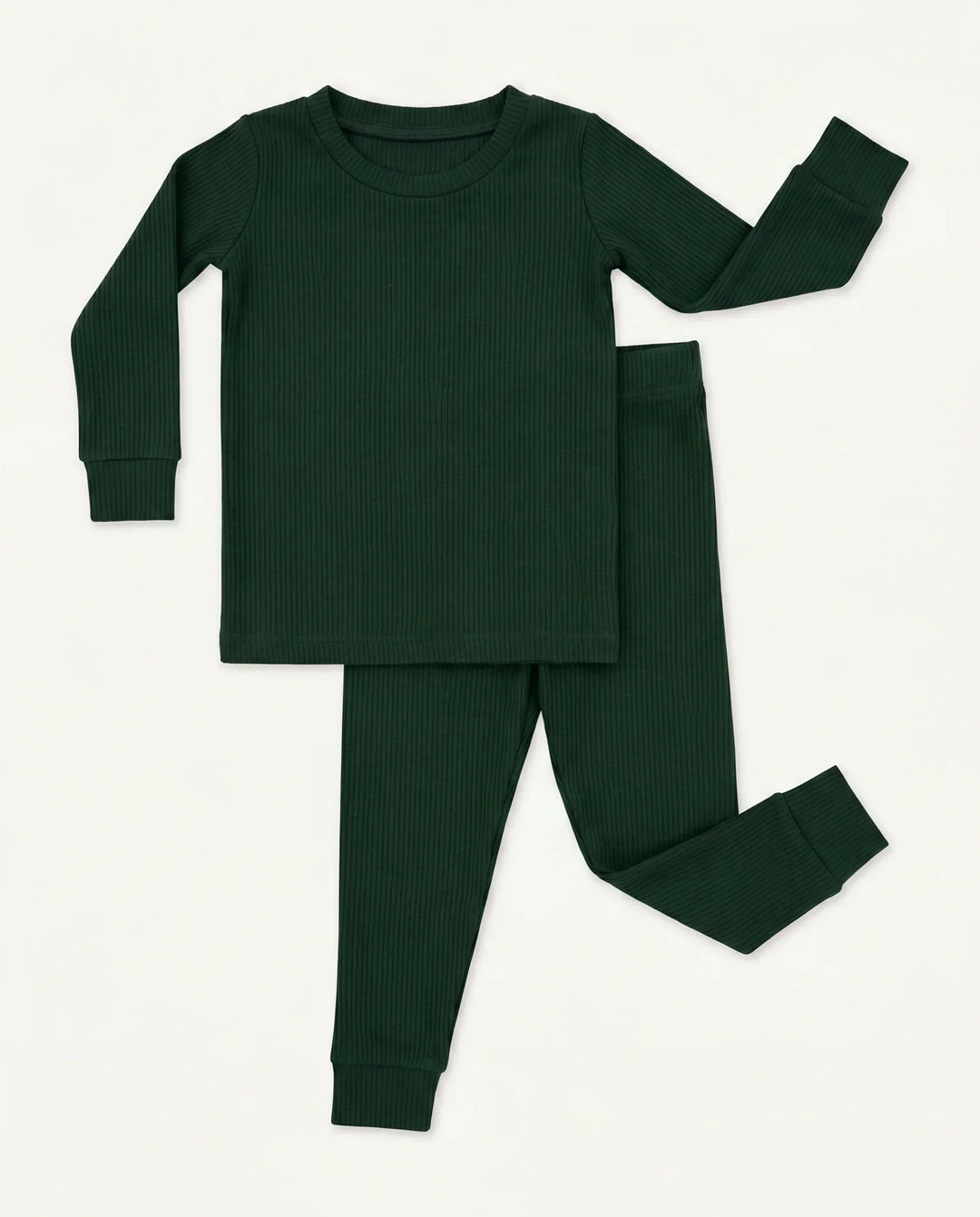 Ribbed Bamboo Two Piece Long Sleeve Pajama Set