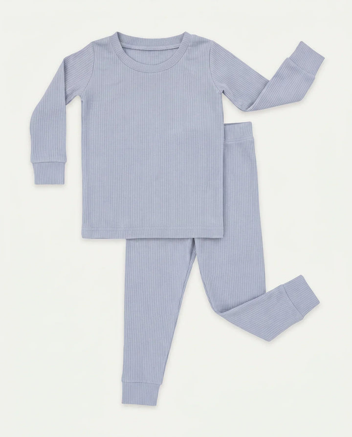 Ribbed Bamboo Two Piece Long Sleeve Pajama Set