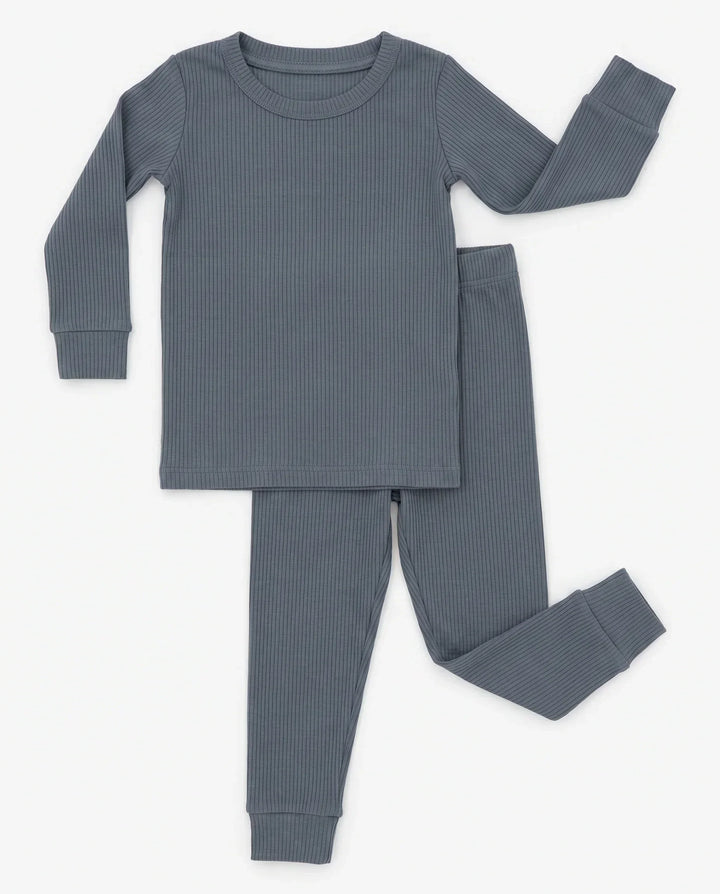 Ribbed Bamboo Two Piece Long Sleeve Pajama Set