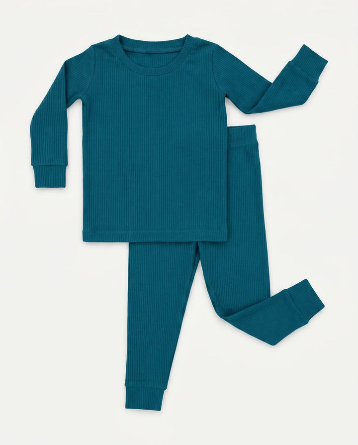 Ribbed Bamboo Two Piece Long Sleeve Pajama Set