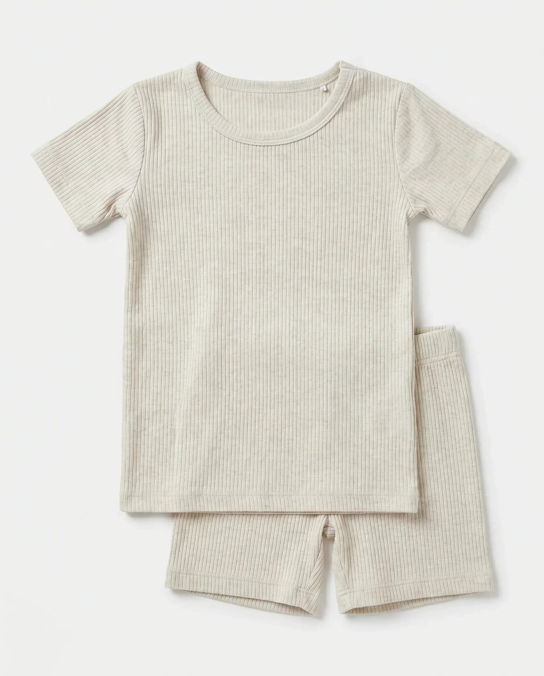 Ribbed Bamboo Two Piece Short Sleeve Pajama Set
