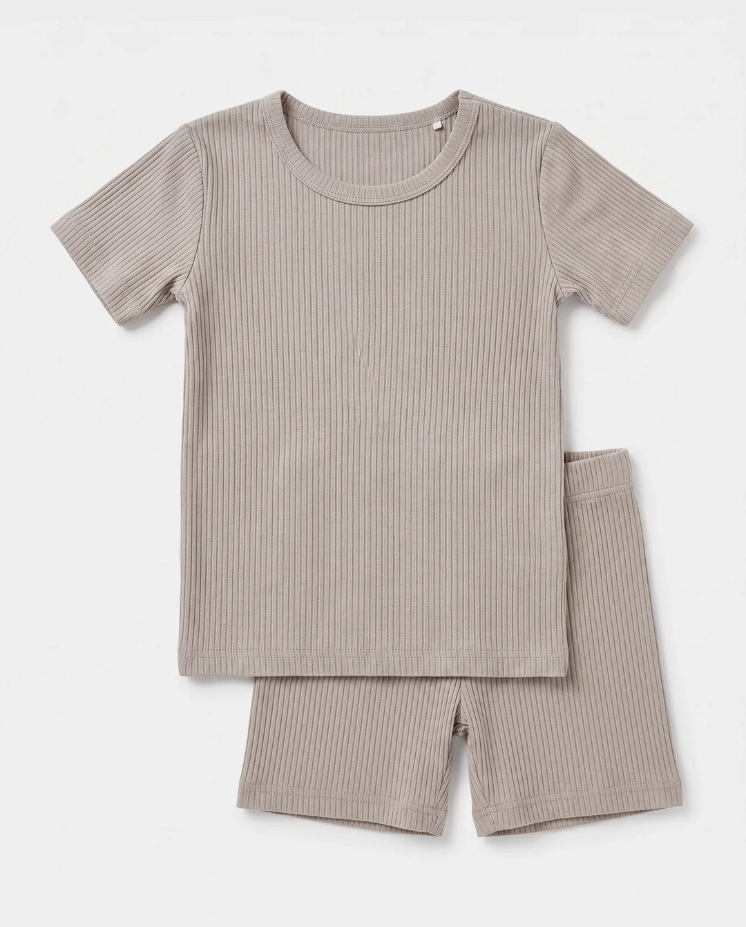 Ribbed Bamboo Two Piece Short Sleeve Pajama Set