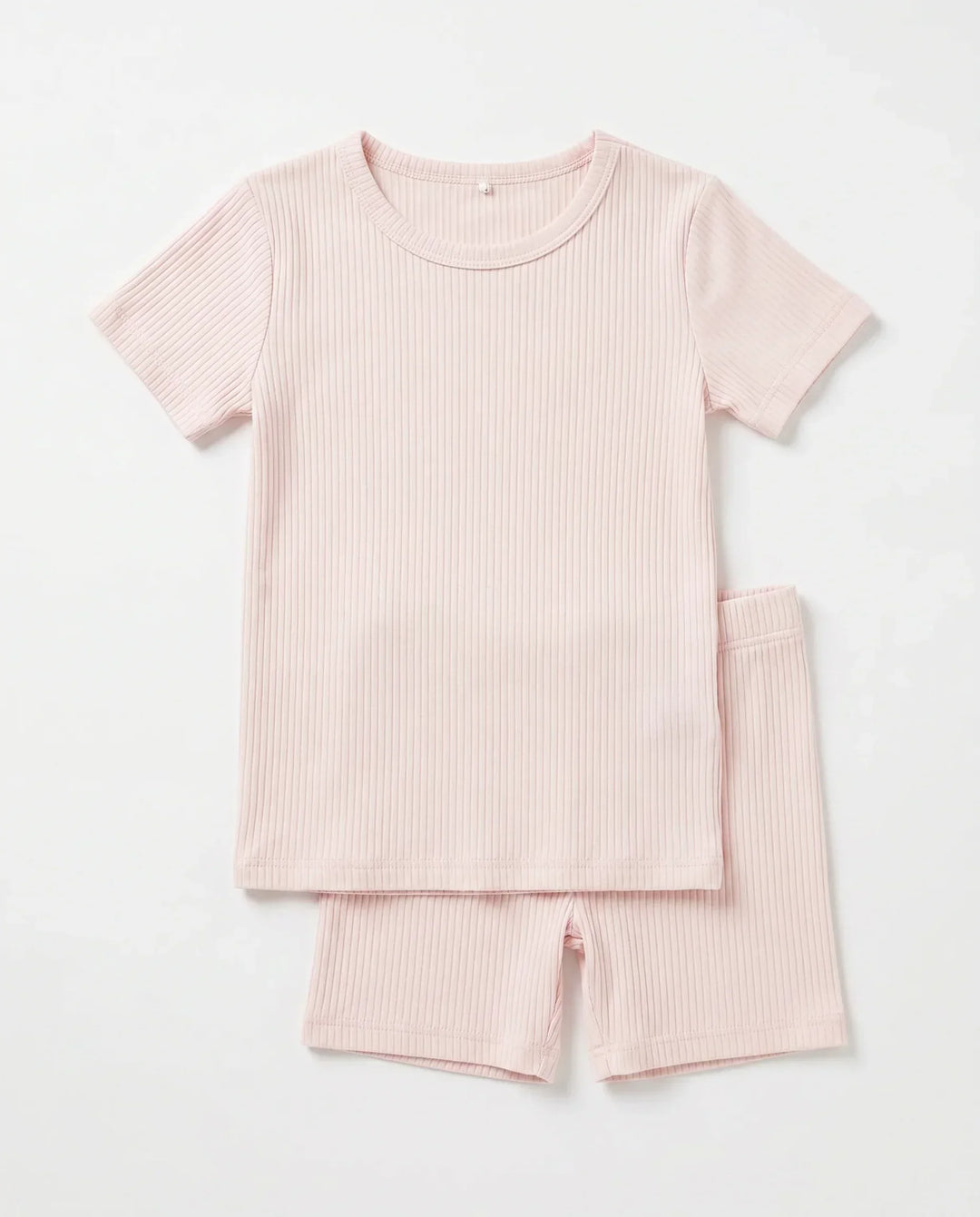 Ribbed Bamboo Two Piece Short Sleeve Pajama Set