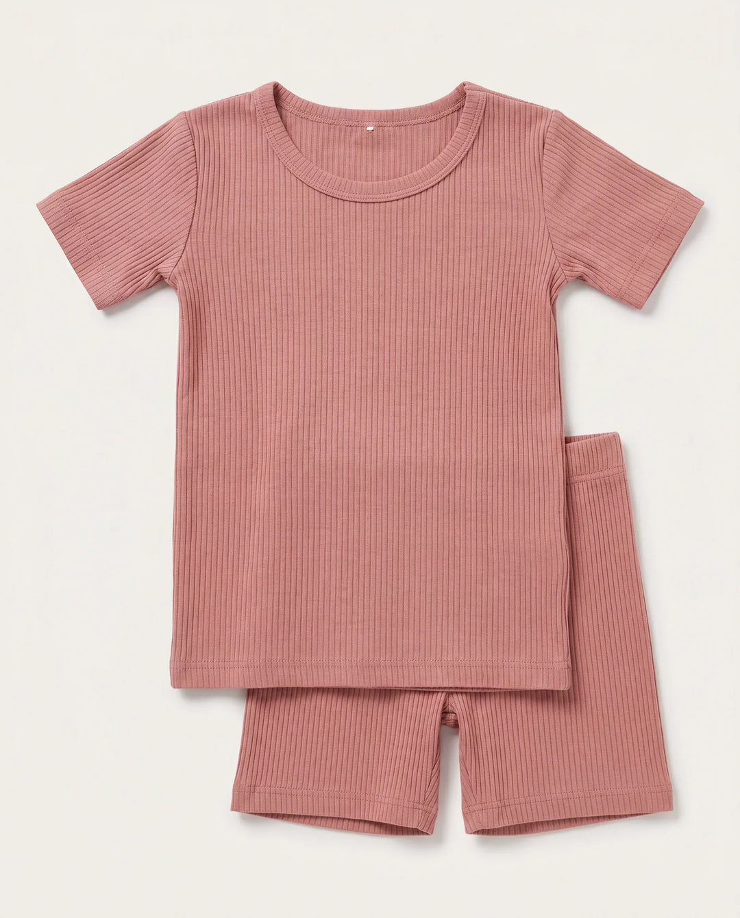 Ribbed Bamboo Two Piece Short Sleeve Pajama Set