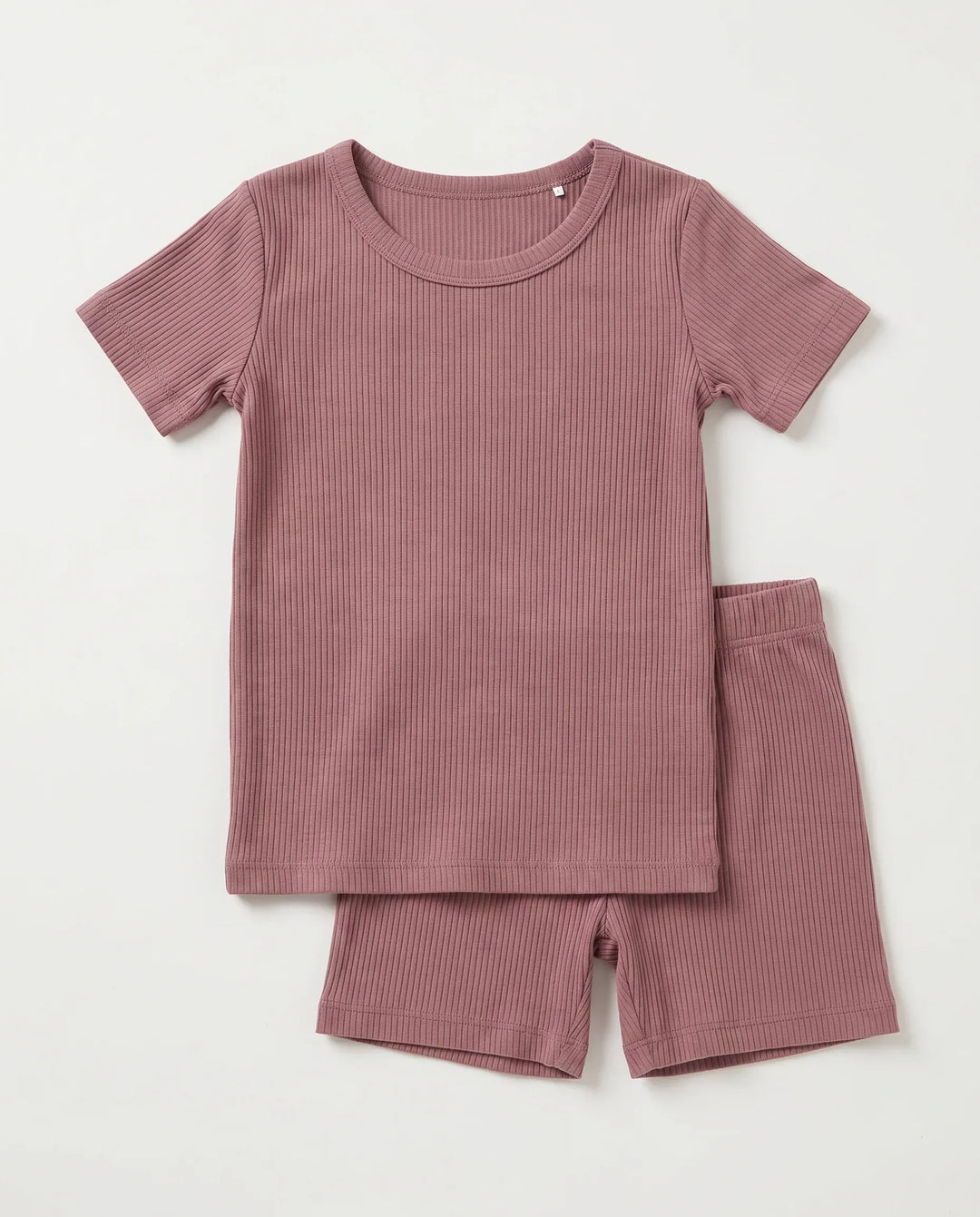 Ribbed Bamboo Two Piece Short Sleeve Pajama Set
