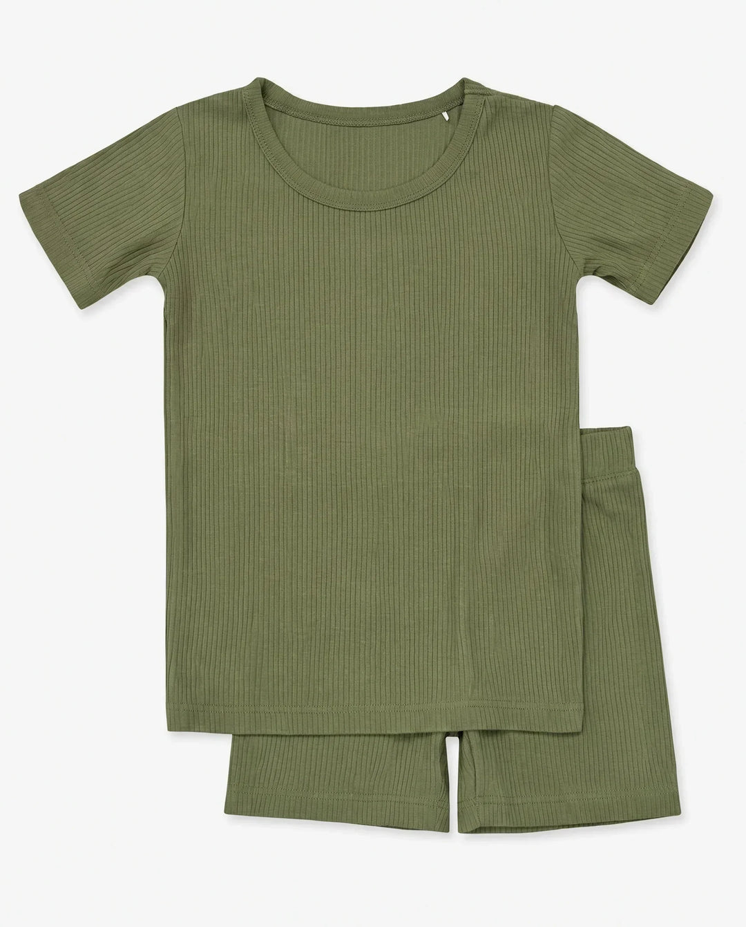 Ribbed Bamboo Two Piece Short Sleeve Pajama Set