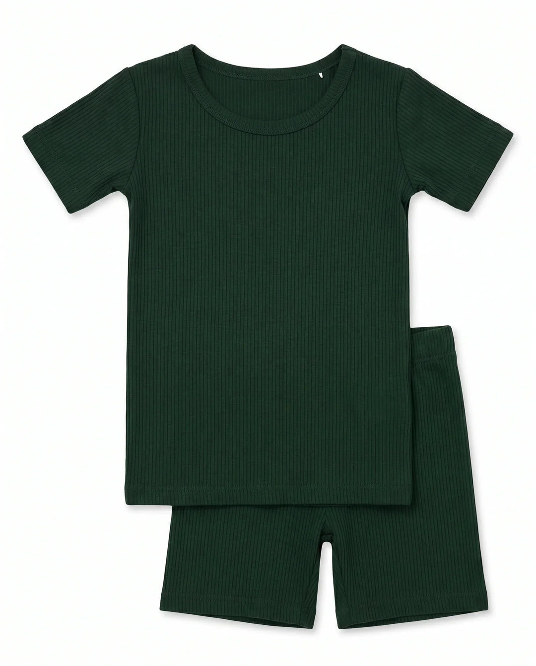 Ribbed Bamboo Two Piece Short Sleeve Pajama Set