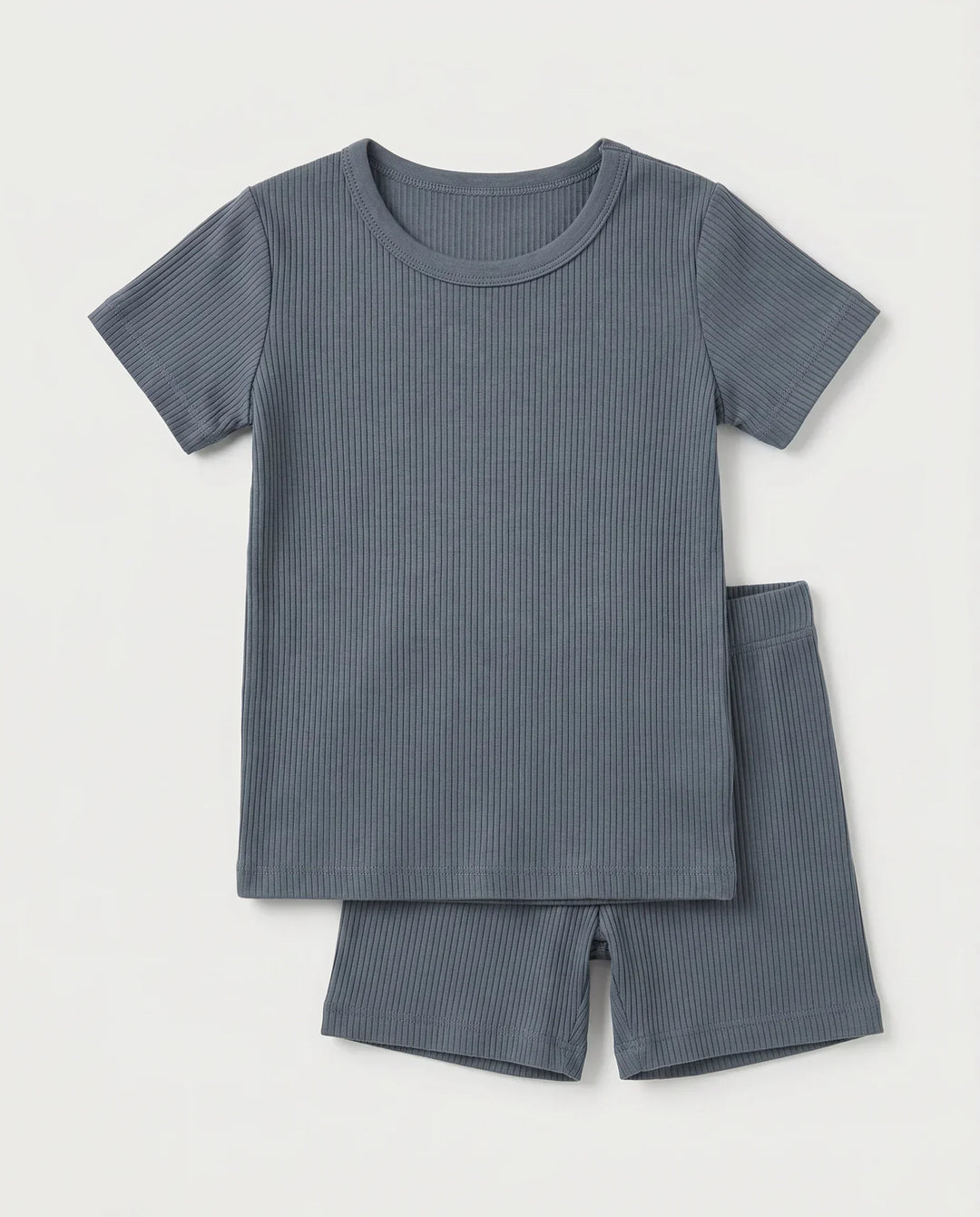 Ribbed Bamboo Two Piece Short Sleeve Pajama Set