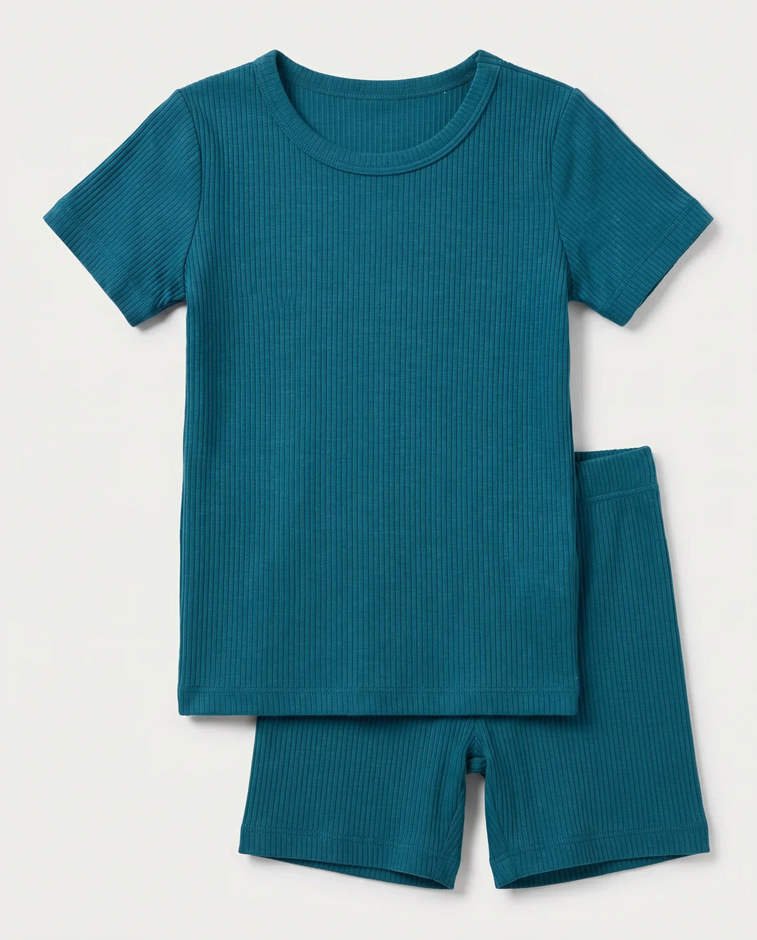 Ribbed Bamboo Two Piece Short Sleeve Pajama Set
