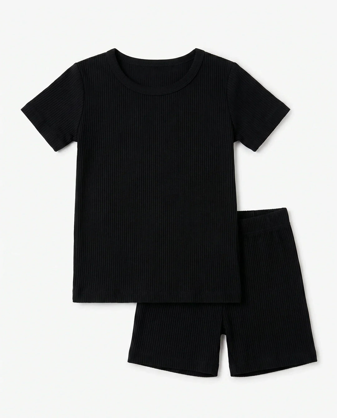 Ribbed Bamboo Two Piece Short Sleeve Pajama Set