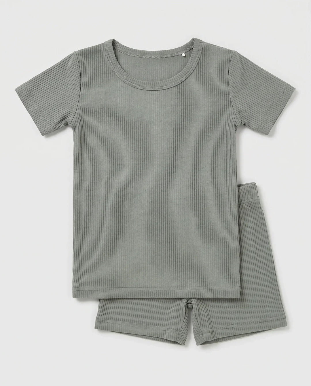 Ribbed Bamboo Two Piece Short Sleeve Pajama Set