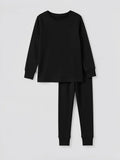 Black Bamboo Two Piece Pajama Set