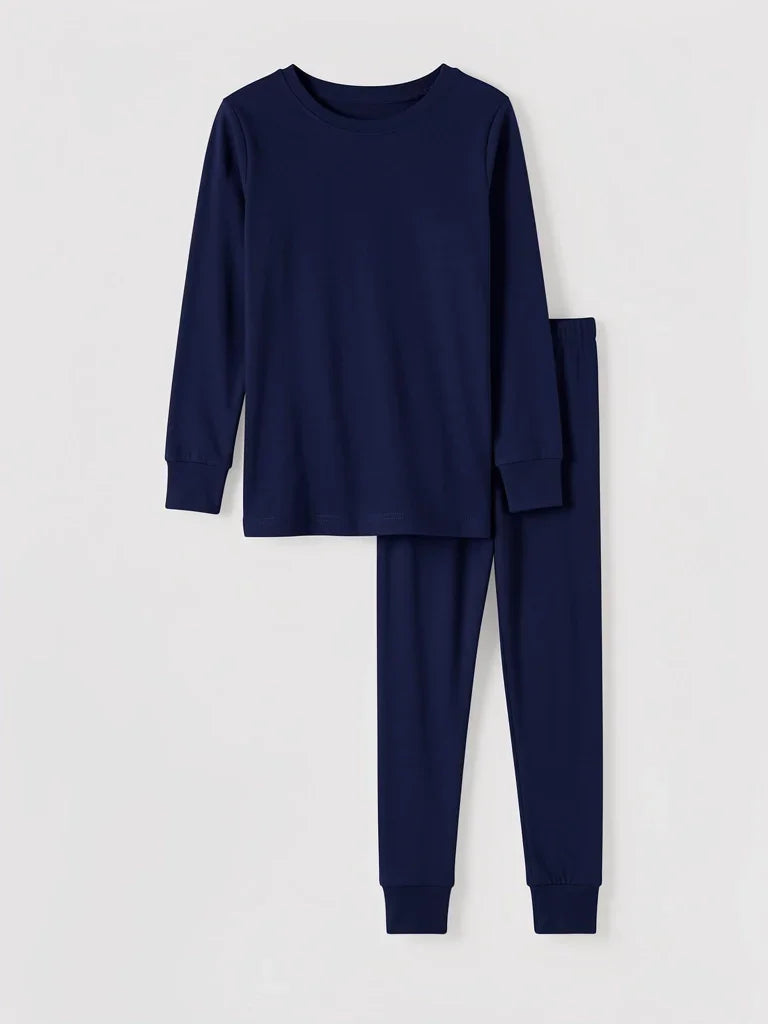 Navy Bamboo Two Piece Pajama Set