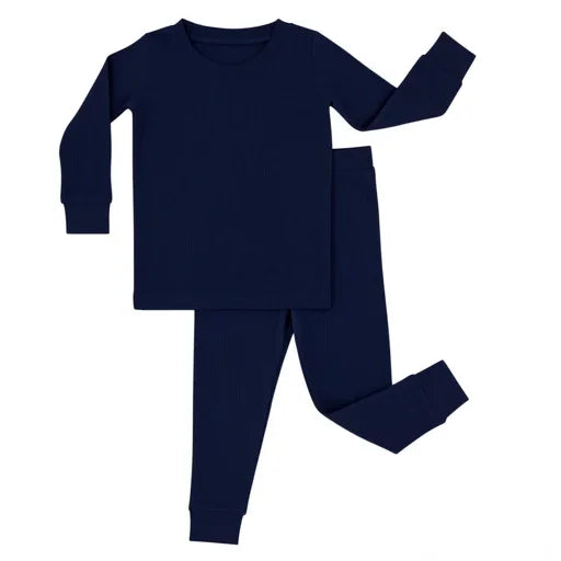 Ribbed Bamboo Two Piece Long Sleeve Pajama Set