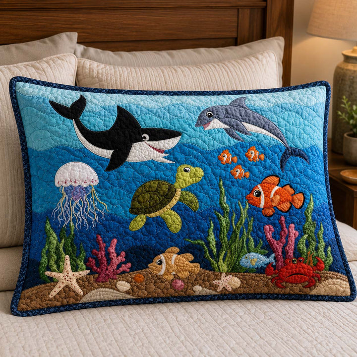 Coral Reef Bamboo Quilt Pillow Case
