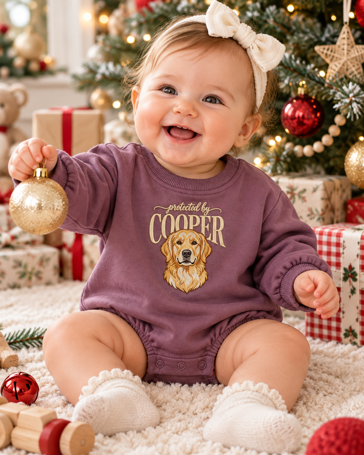 Gerippte Babykleidung mit individuellem Foto - Weich &amp; Skizzenhaft