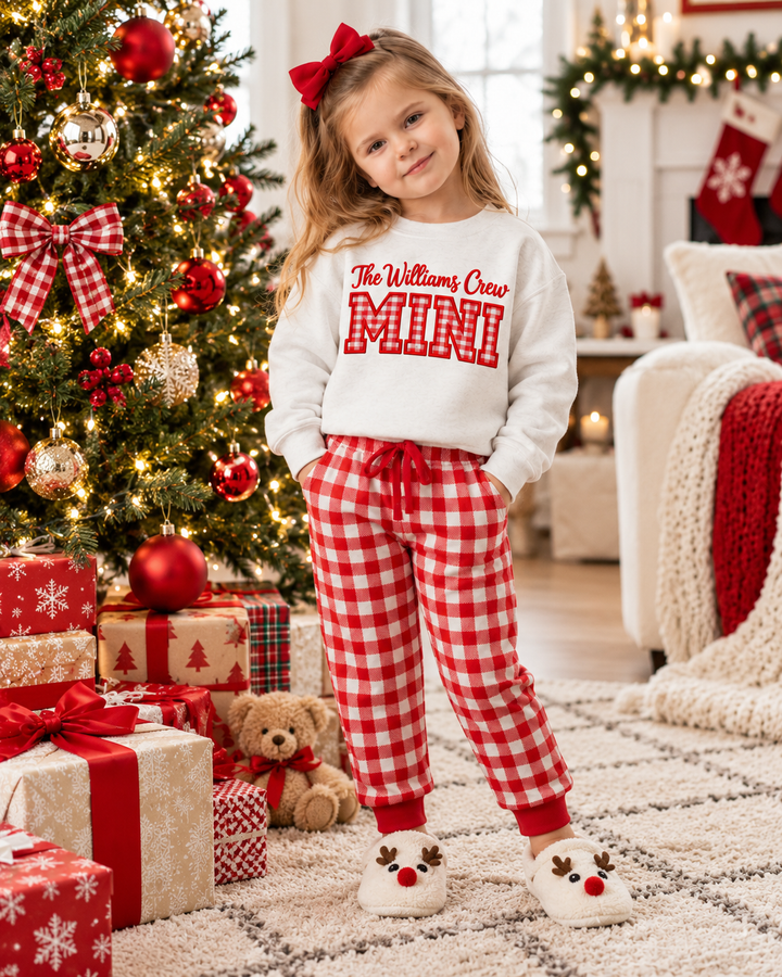 Custom Matching Family Embroidered Bamboo Crewneck Sweatshirt