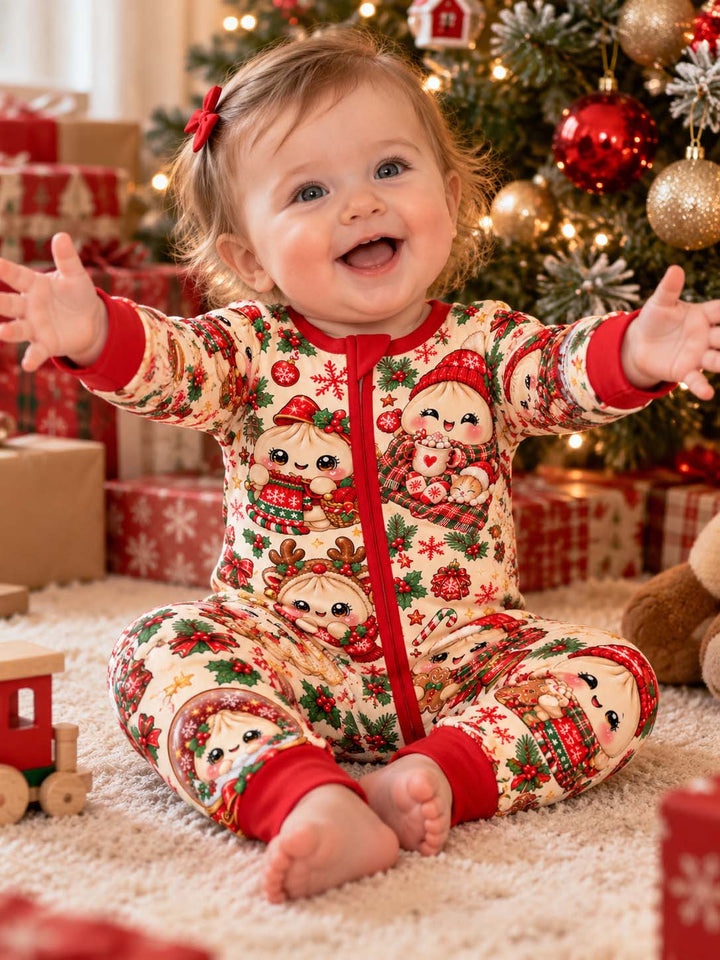 Cozy Christmas Dumplings Bamboo Convertible Zippy