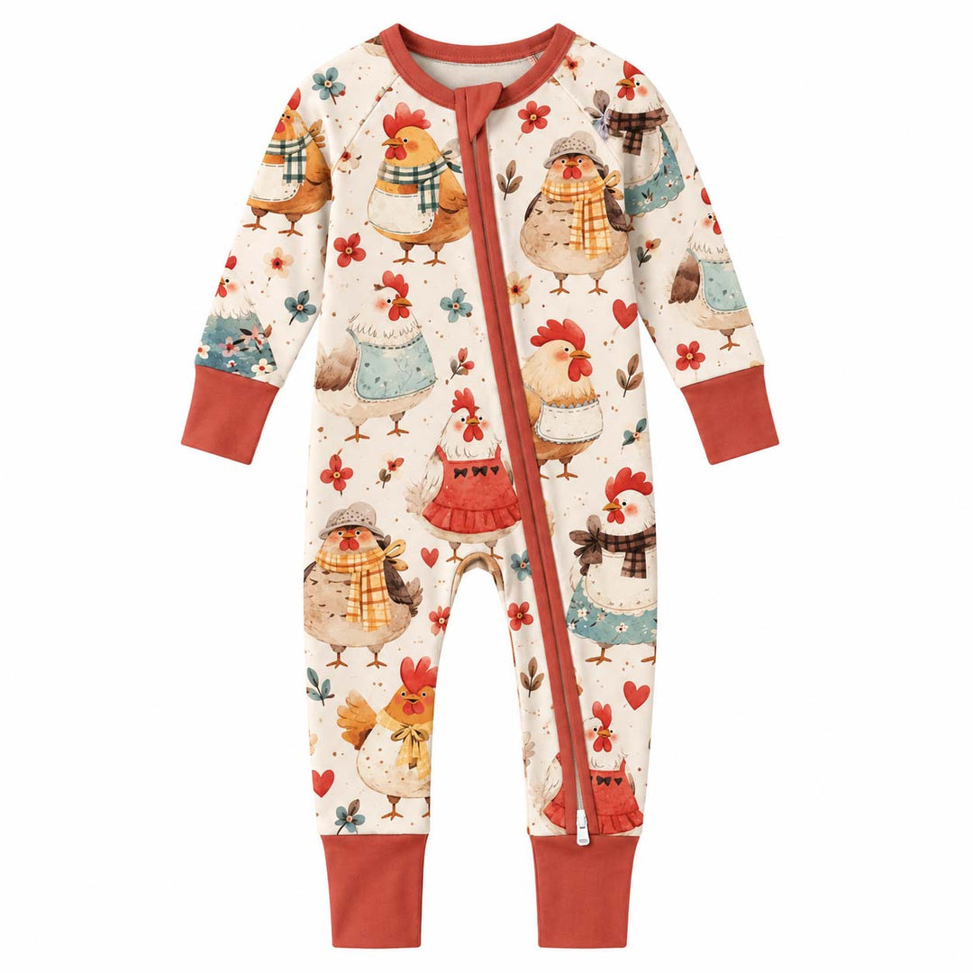 Cozy Country Chickens Bamboo Convertible Zippy
