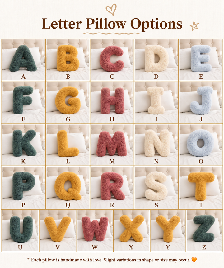 Cozy Initial Custom Letter Pillow