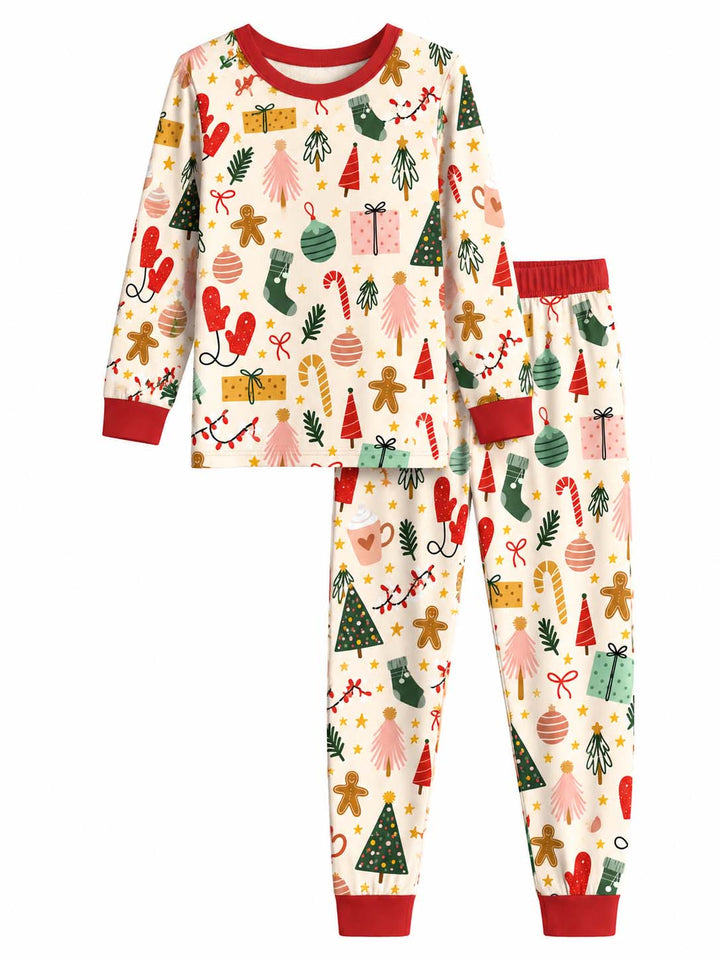 Cozy Scandinavian Christmas Bamboo Two Piece Long Sleeve Pajama Set