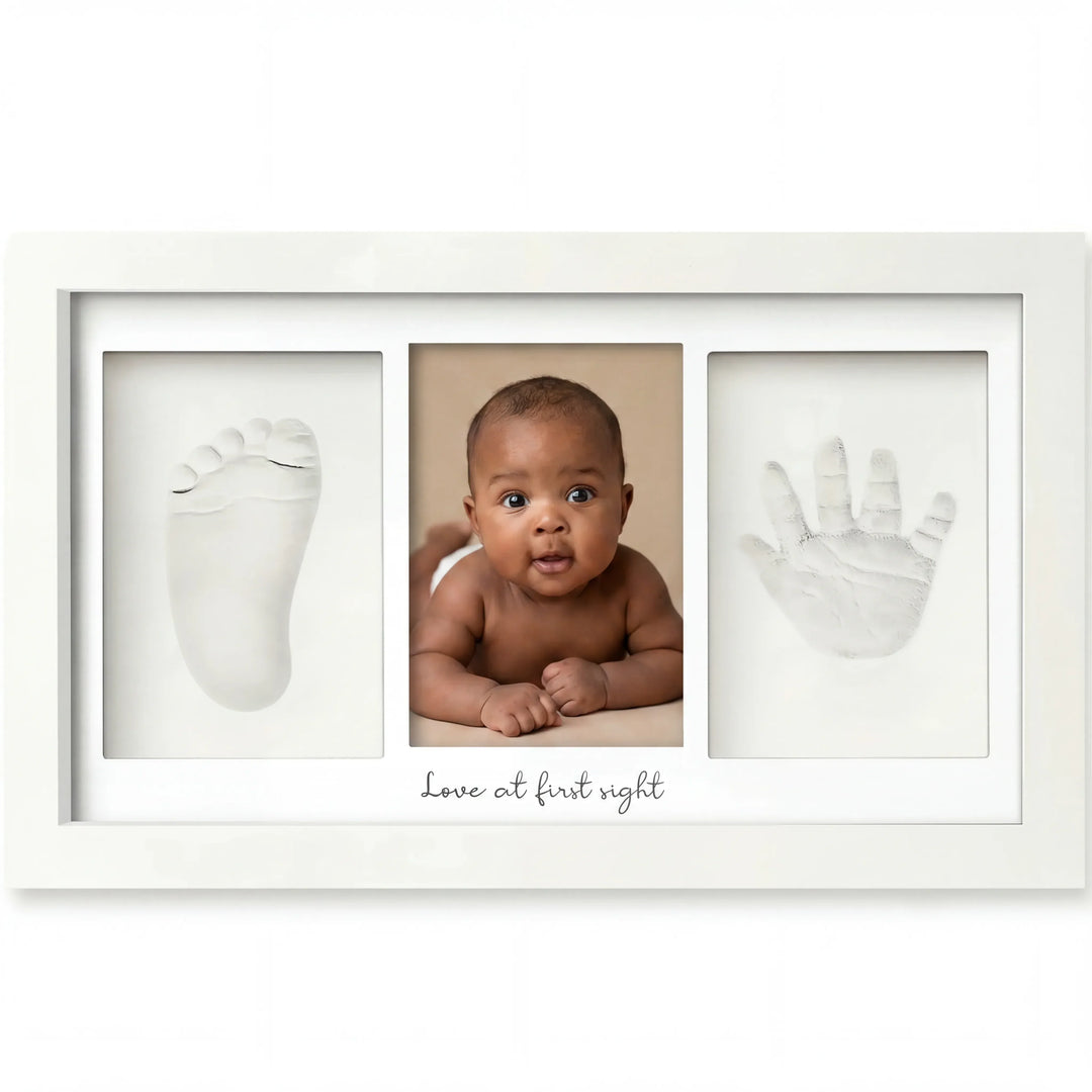 Baby Handprint & Footprint Keepsake Duo Frame