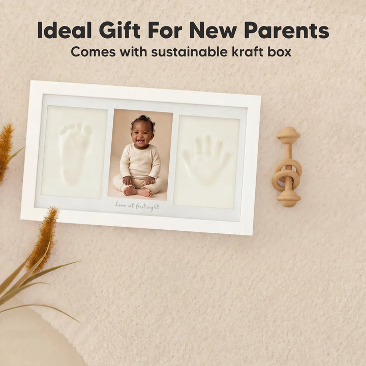 Baby Handprint & Footprint Keepsake Duo Frame