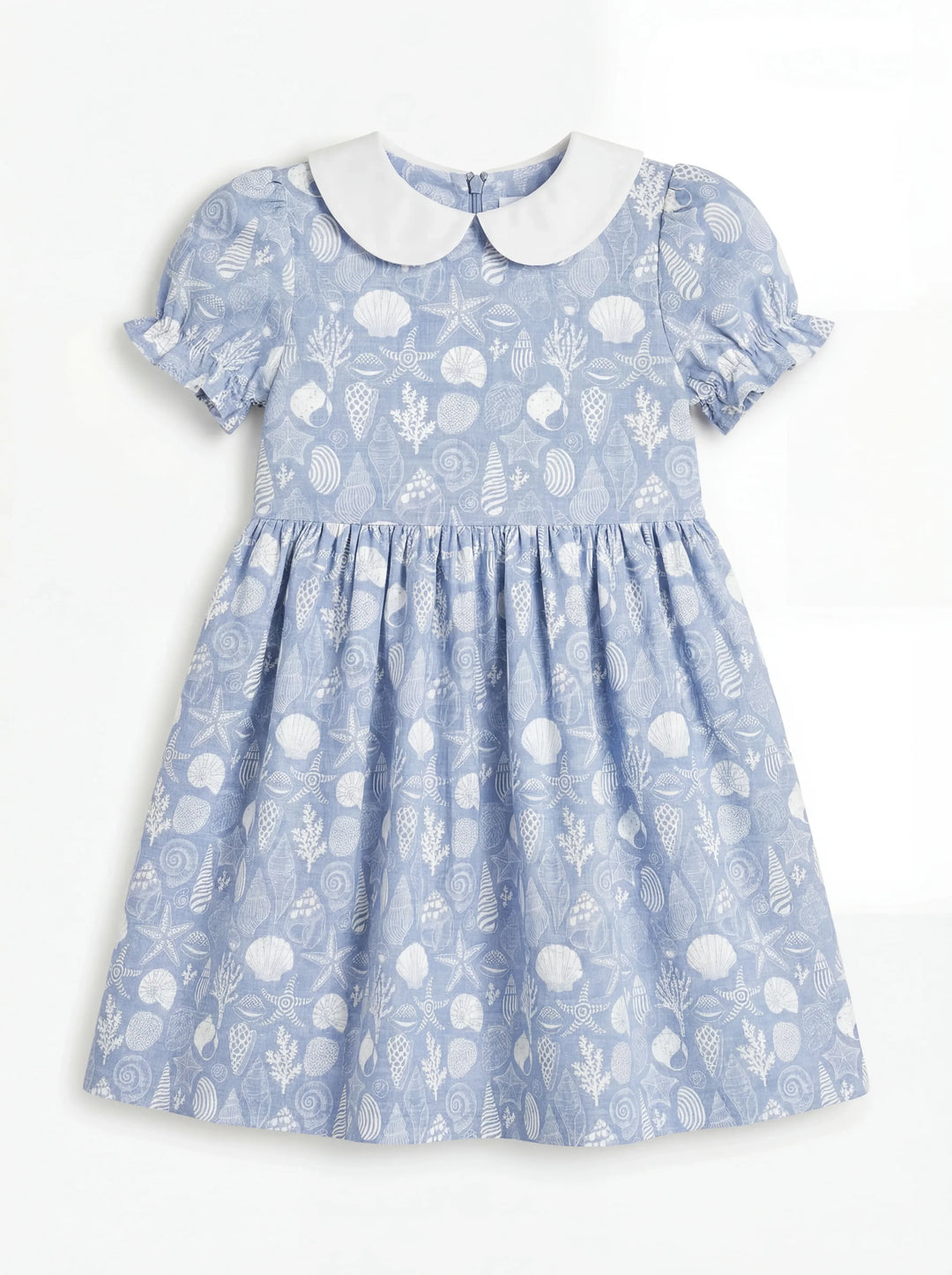 Vestido con cuello Peter Pan de bambú Tesoros costeros