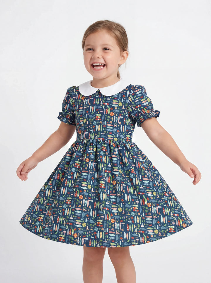 Endless Summer Surf Bamboo Peter Pan Collar Dress