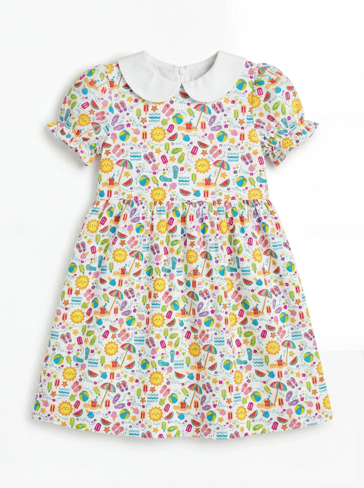 Sunshine Splash Party Bamboo Peter Pan Collar Dress