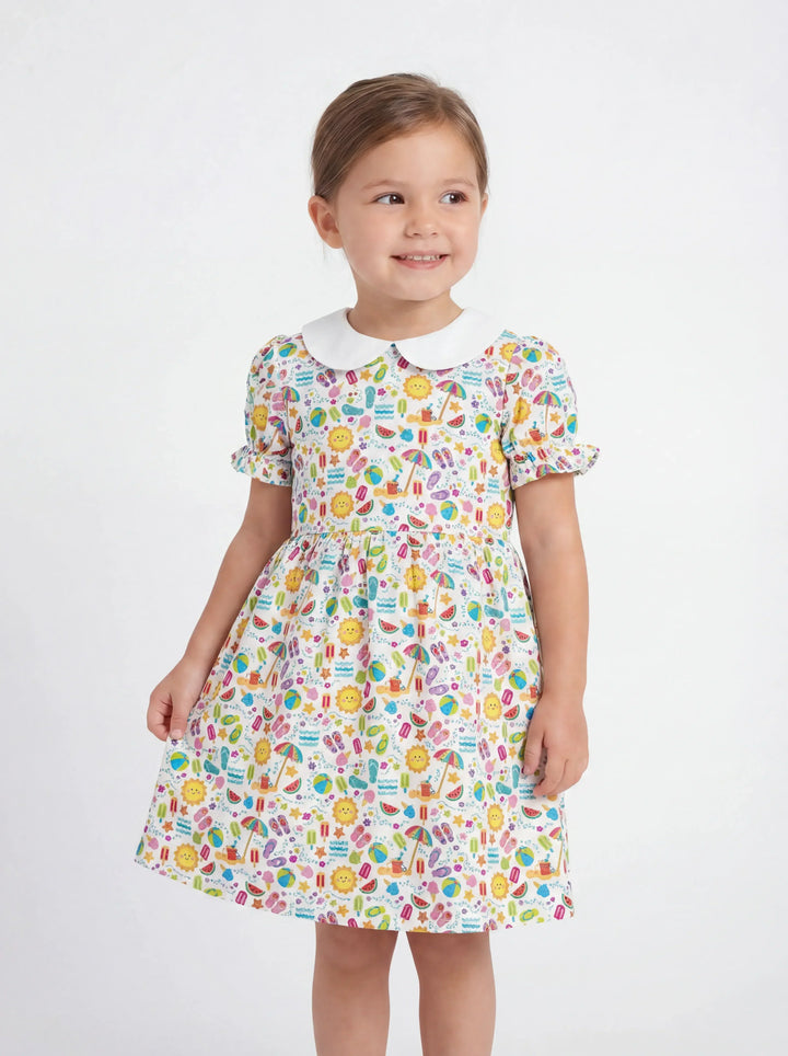 Sunshine Splash Party Bamboo Peter Pan Collar Dress