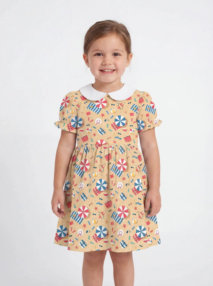 Sunny Beach Day Essentials Bamboo Peter Pan Collar Dress