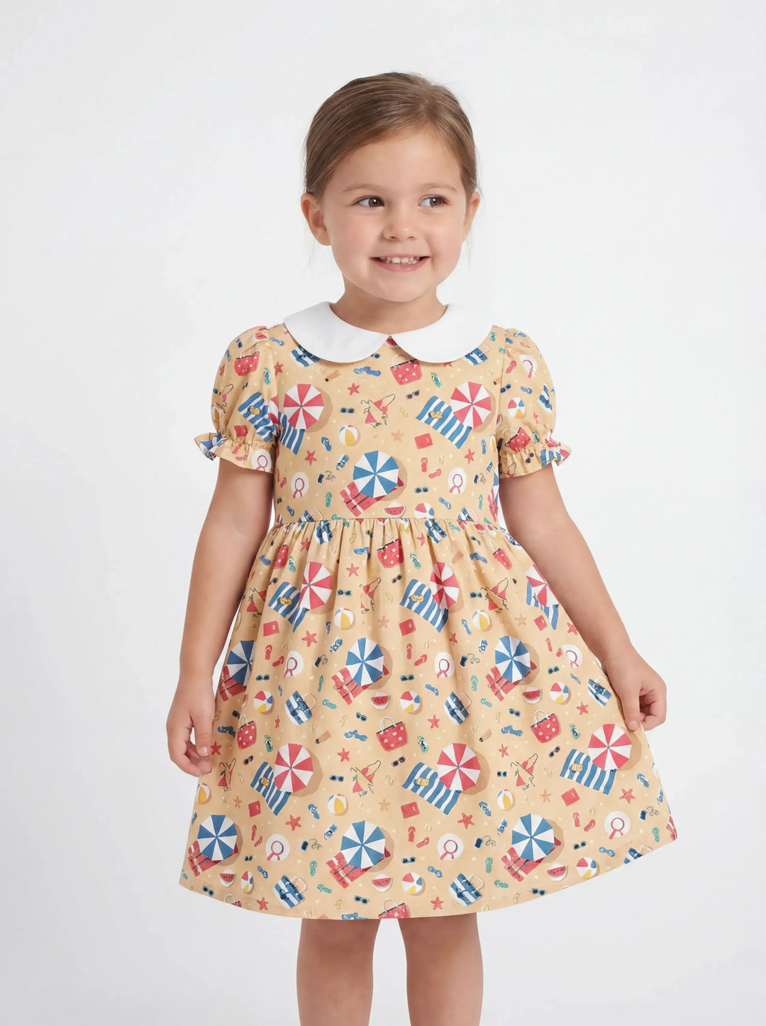 Sunny Beach Day Essentials Bamboo Peter Pan Collar Dress