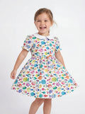 Rainbow Reef Fish Bamboo Peter Pan Collar Dress
