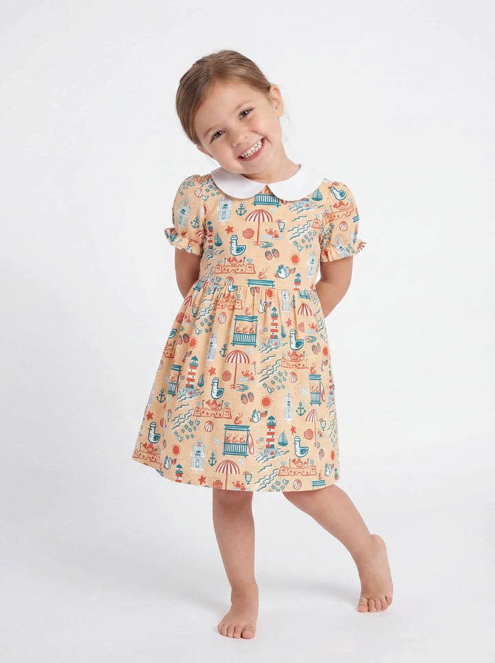 Seaside Storybook Days Bamboo Peter Pan Collar Dress