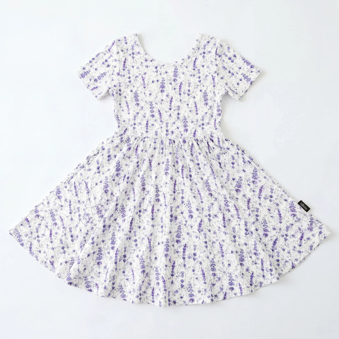 Lavender Meadow Whisper Bamboo Twirl Dress