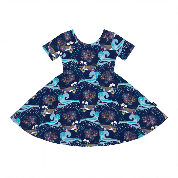 Starlit Surf Celebration Bamboo Twirl Dress