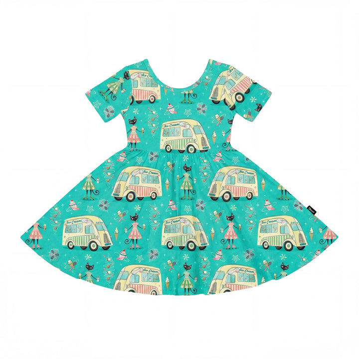 Sweet Scoops & Stripes Bamboo Twirl Dress