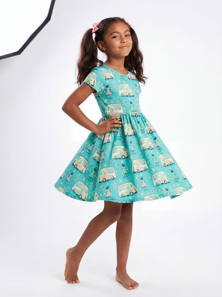 Sweet Scoops & Stripes Bamboo Twirl Dress