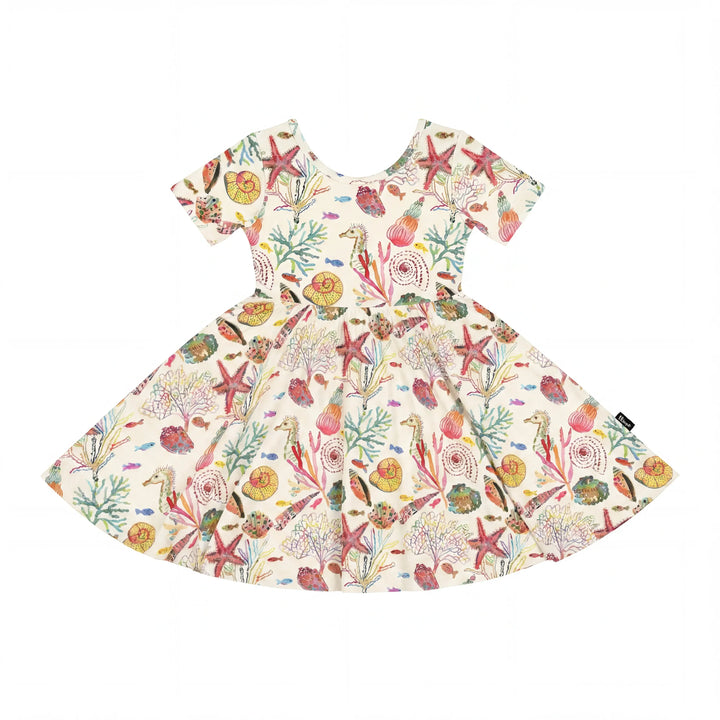 Tropisches Riff Fantasie Bambus Wickelkleid