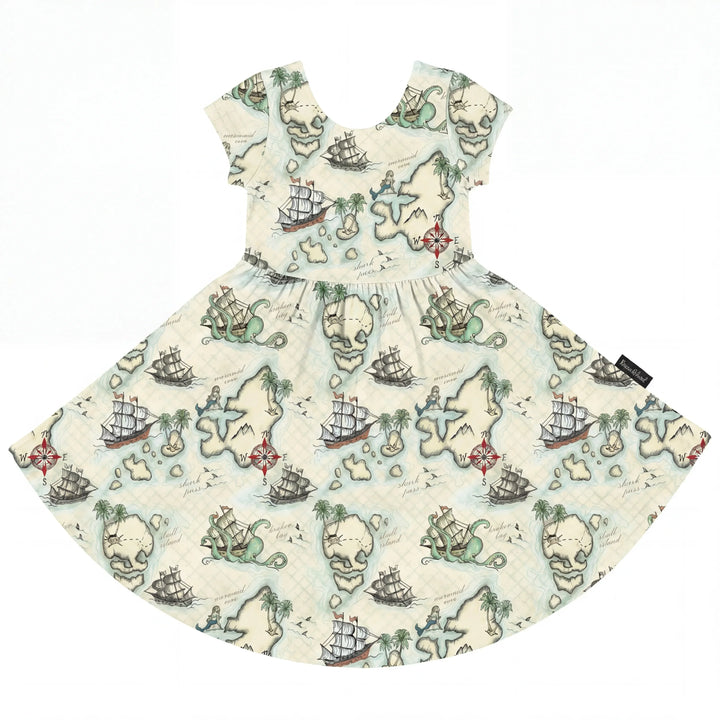 Vestido entallado de bambú Búsqueda del mapa del tesoro pirata