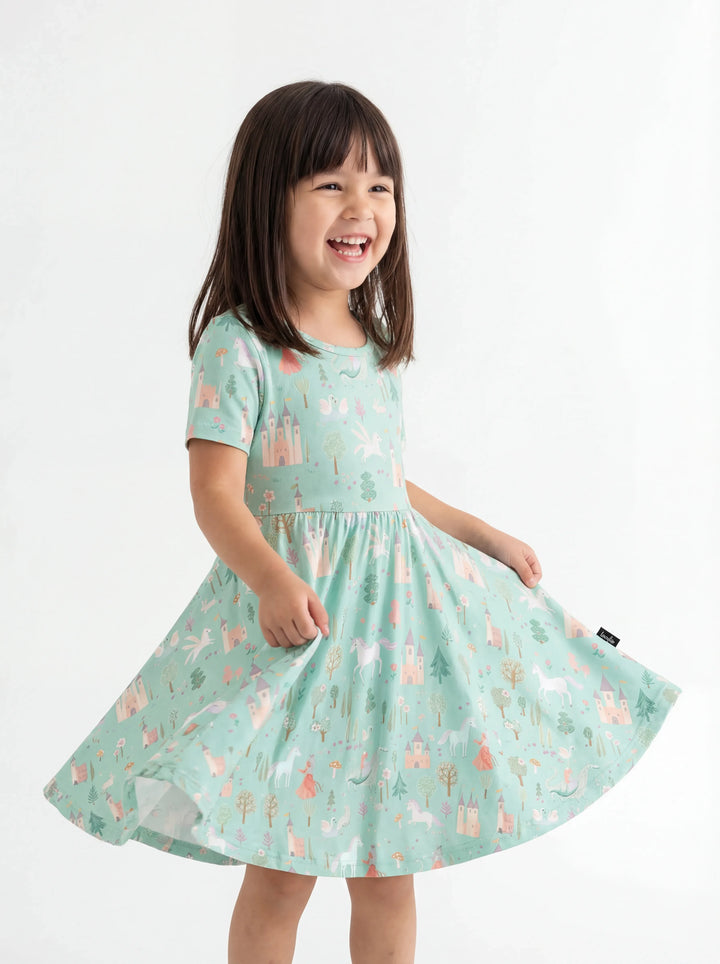 Cute Princess Castle Storybook Bamboo Twirl Dress